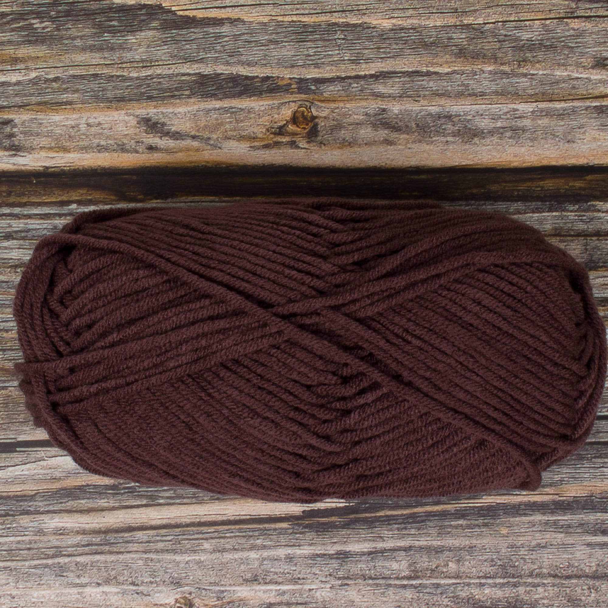 Velvet Yarn dyed Brown 50g 90m Aran 10ply Acrylic Soft Wool 