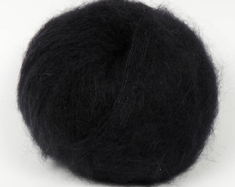 Silk Mohair Italian Fluffy (Dyed Dark) 25g 200m Wool Yarn Knitting Crochet Lace 2 ply