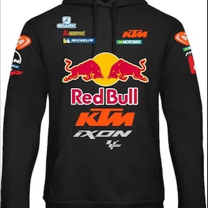 Inspirierte Sweatshirt Fan Motogp Ktm Ordner mit Name auf der Rückseite Geschenkidee schwarz