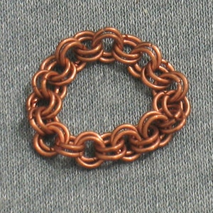 Copper Chainmaille Ring Any Size
