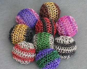 Custom Chainmail Foot Bag, Hacky Sack, or Juggling Ball