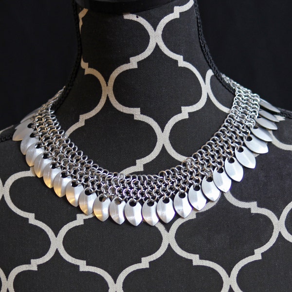 Scale Mail Necklace Etsy