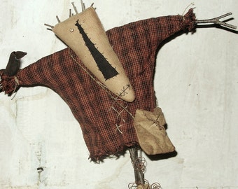 Ed the Scarecrow, A Primitive Folk Art Pattern by Raven's Haven