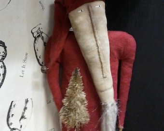 Olde Kinderhook Santa, A Primitive, Folk Art Santa Pattern from Raven's Haven
