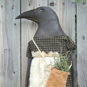 Herb Crow Ladye, A Primitive, Folk Art Pattern from Raven's Haven