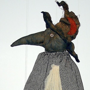 Bridget, A Folk Art Crow Witch Pattern