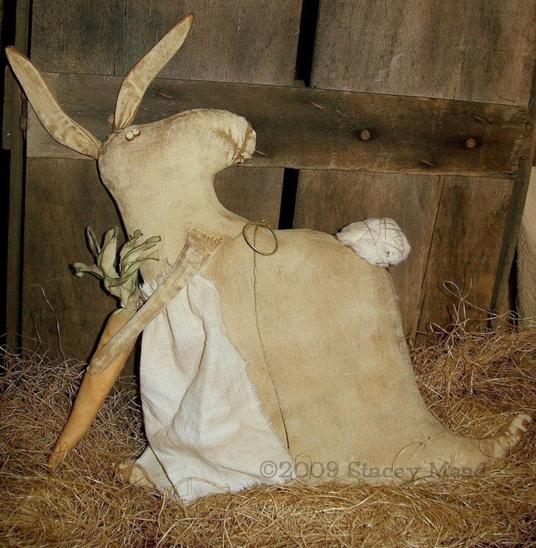 Daisy Picks A Winner, A Primitive Rabbit *PATTERN* - Etsy
