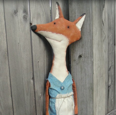 Jackie, A Primitive, Folk Art Fox Pattern from Raven's Haven