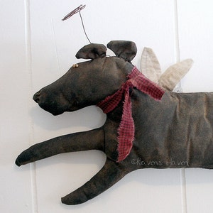 Clancey, A Primitive Folk Art Dog Pattern From Raven&#39;s Haven