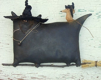 Mousie's Glorious Ride, A Primitive Folk Art Pattern From Raven's Haven