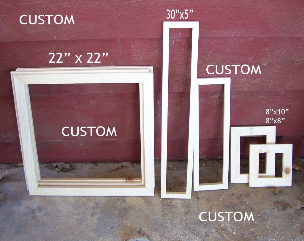 Small and Medium Inch or Cm Custom Frame With/out Canvas Stretcher Bars  Artists, Designers, Decorators or YOU 