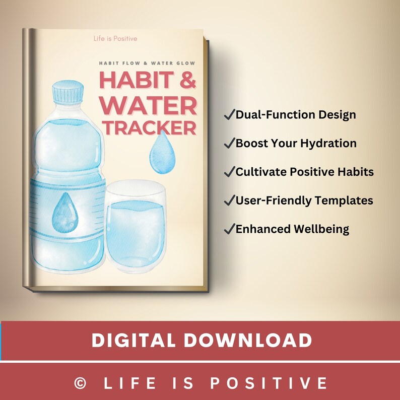 Water and Habit Tracker | Printable PDF | Daily Hydration Log | Fitness ...