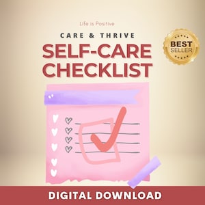 Self-Care Checklist | Printable PDF | Wellness Planner | Daily Routine | Mental Health | Self-Love | Productivity Tracker | Digital Download
