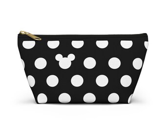 Minimalist Disney Makeup Bag for Traveler with Hidden Mickey Design for Disney Fan Gift for Friend Loves Disney Travel Toiletries