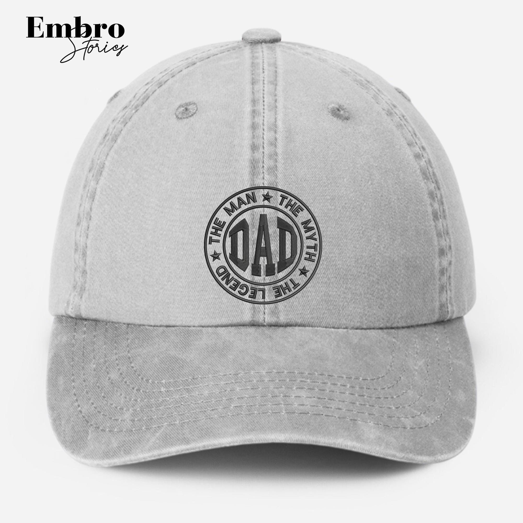 Dad Embroidered Vintage Hat, The Man the Myth the Legend Dad Hat, Mighty Dad Hats, Dad Baseball Caps, Gifts for New Dad, Gifts for Father