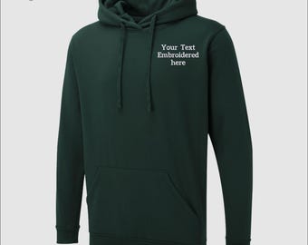 Personalisierter gestickter Hoodie, Hoodie mit benutzerdefiniertem Text, Ihr Firmen- oder Teamlogo Hoodie, Jedes Zitat hier Hoodie, Geburtstagsgeschenk, Geschenk für Ihn