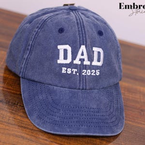 Gorra bordada personalizada para papá, gorra personalizada con año de estreno, gorras de béisbol vintage, gorras para papá primerizo, el mejor regalo para papá, regalos para papá primerizo