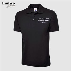 Custom Text or Logo Polo Shirt, Personalised Monogram Embroidered Polo Shirt, Sports Teams Polo Shirts, Unisex Workwear, Gift for Husband