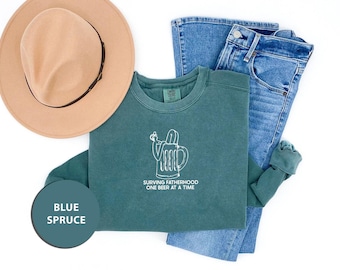 Surviving Fatherhood Sweatshirt, Beer Father's Day Gift, KingArtDesigner