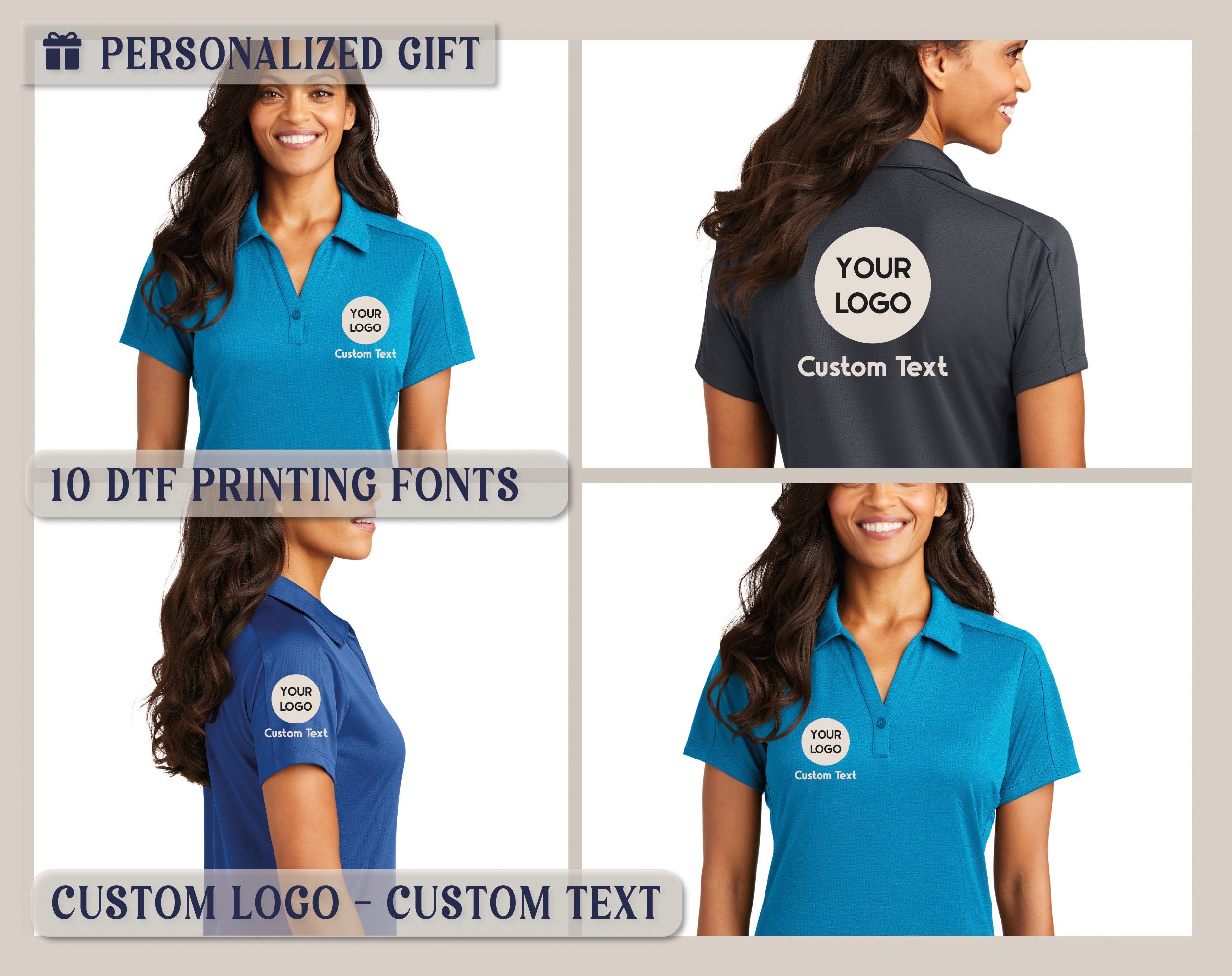 Women's Logo Polo Shirt - Personalized Short Sleeve, Business Apparel
