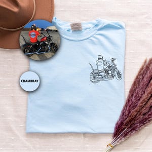 Comfort Colors T-Shirt for Enthusiasts - Personalized &quot; Motorcycle &quot; Print - Perfect Custom Biker Gift