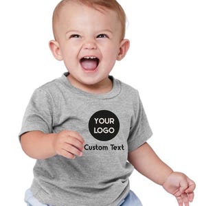 Custom Logo Toddler T-Shirt - Personalized Baby and Kids Wear