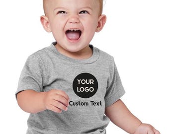 Custom Logo Toddler T-Shirt - Personalized Baby and Kids Wear