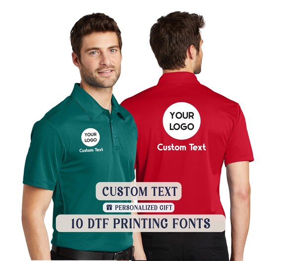 Business Polo Shirt: Custom Logo DTF Print - Corporate Uniform