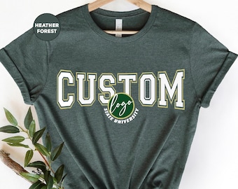 Bella Canvas T-shirt with Custom University Logo - Personalized Collegiate Apparel