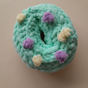 Crocheted plush donut