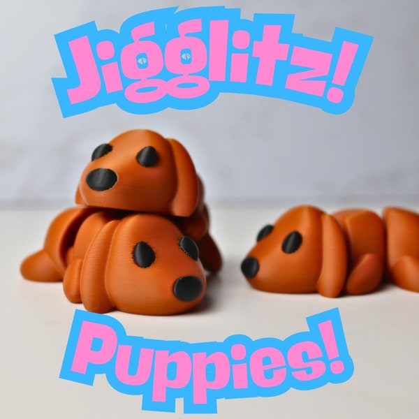 Jigglitz! Articulated Puppy Fidget Toy: 3D Printed Sensory Toy