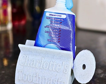 Custom Name Toothpaste Squeezer: Eco-Friendly PLA Bathroom Organizer