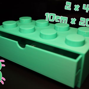 Kids Brick Storage: Customizable Desk Organizer 2 x 4
