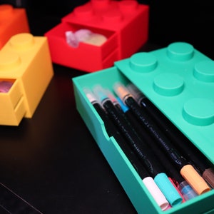 Kids Brick Storage: Customizable Desk Organizer image 4