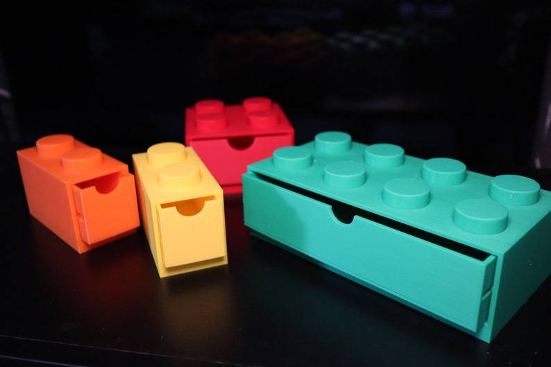 Kids Brick Storage: Customizable Desk Organizer 4pcs Full bundle