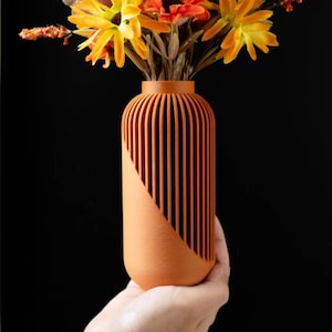 3D Printed Geometric Vase: Modern Minimalist Home Decor