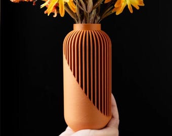 3D Printed Geometric Vase: Modern Minimalist Home Decor