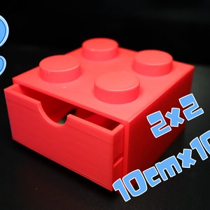 Kids Brick Storage: Customizable Desk Organizer 2 x 2