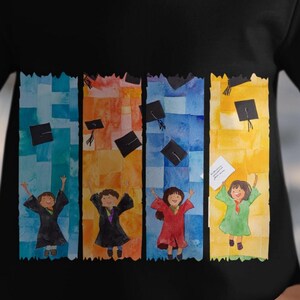 Kids Graduation PNG: Brush Stroke Design, Pre-K - 1st Grade (Digital Download)