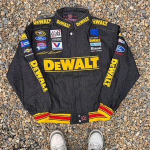 Vintage Style DEWALT Racing Team Nascar Embroidery Jacket Large