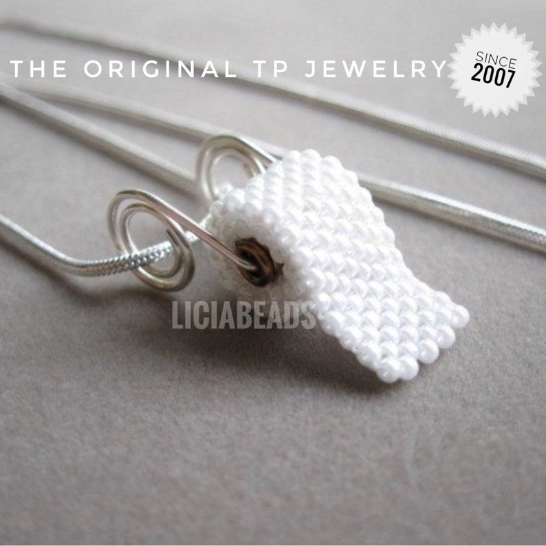 Toilet Paper Necklace With Spiral Dangle 18 Inches Etsy