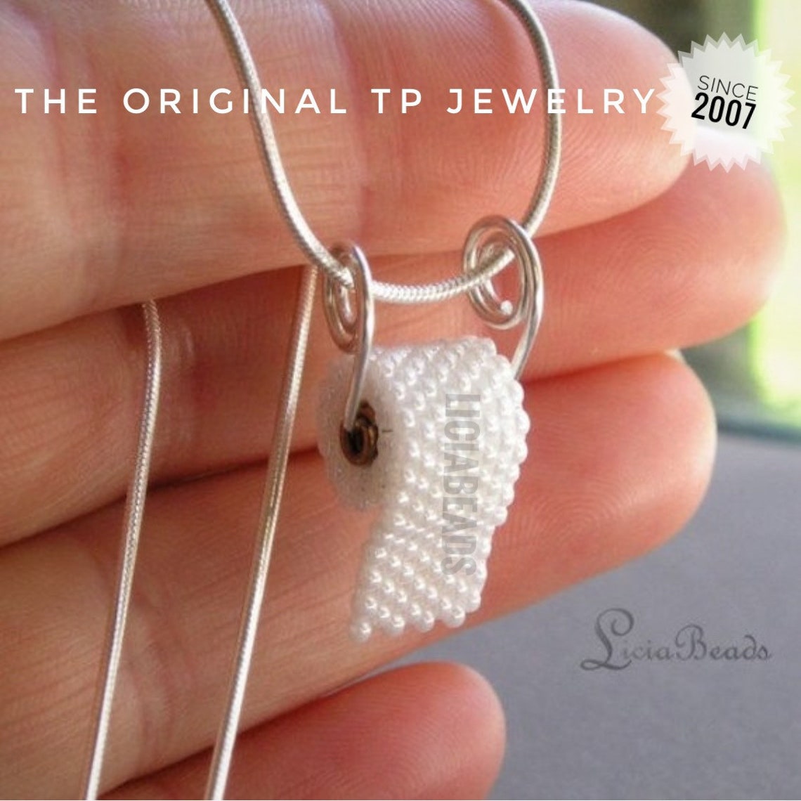 Toilet Paper Necklace With Spiral Dangle 18 Inches Etsy