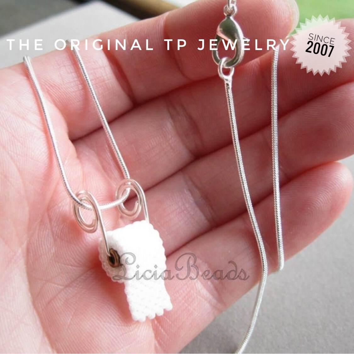 Toilet Paper Necklace With Spiral Dangle 18 Inches Etsy