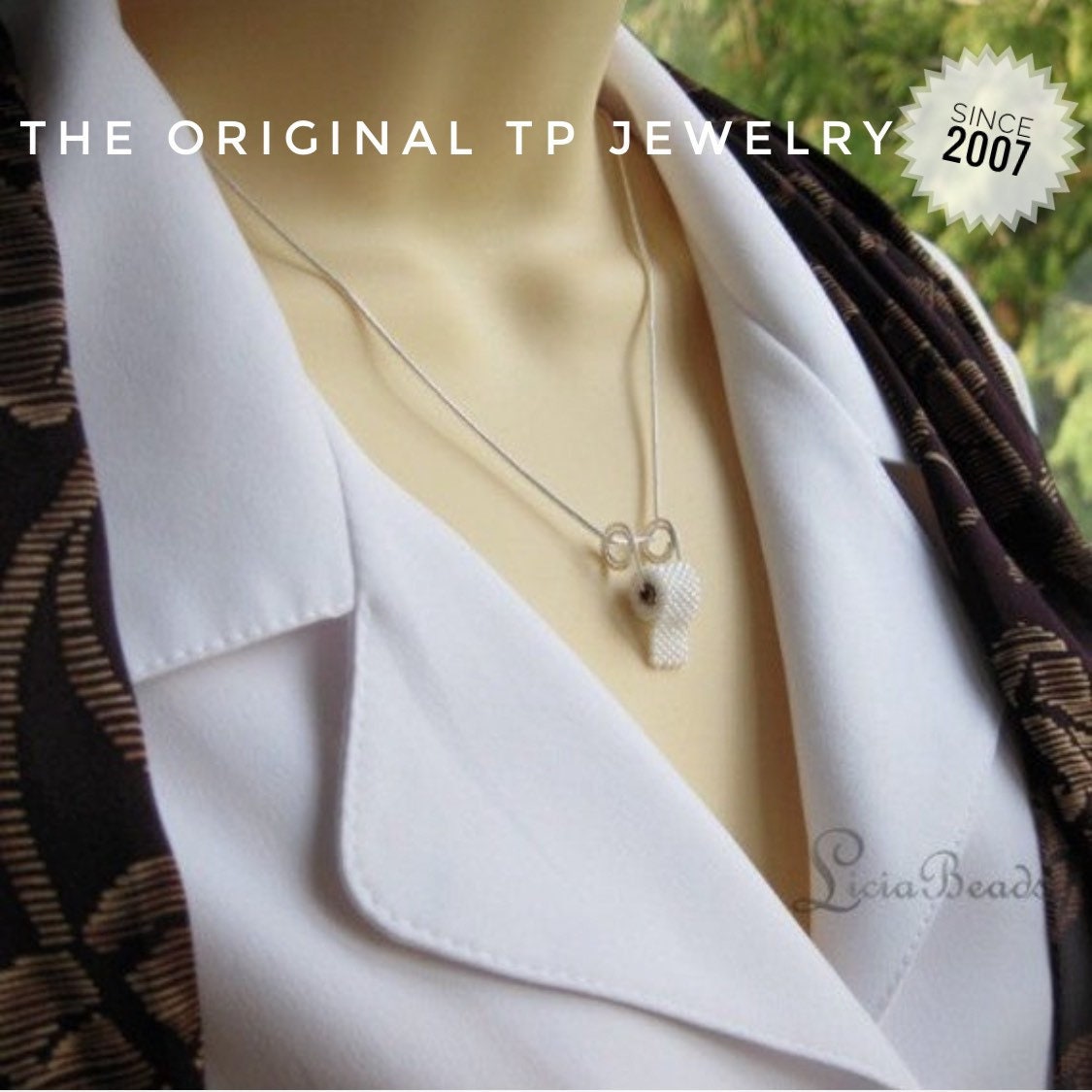 Toilet Paper Necklace With Spiral Dangle 18 Inches Etsy