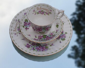 Royal Albert February Trio Violet Set