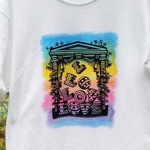 LOVE t shirt graphic modern tee typography rainbow image 1