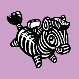 Art Print Zebra Childrens Kids Nursery Digital Modern | Etsy