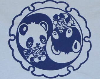 T- shirt Sale Yin Yang Panda Noodles Ramen Womens Clothing