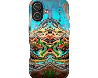 Abstract Art Phone Case: Vibrant, Tough Lexan Plastic