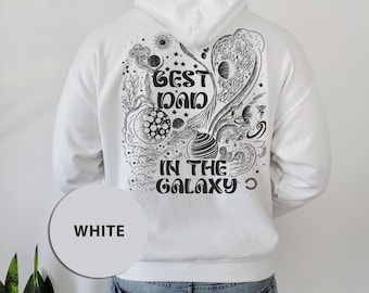Best Dad in the Galaxy Hoodie, Space Father's Day Gift, KingArtDesigner